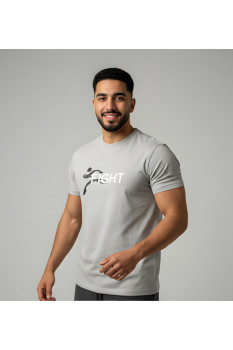 تي شيرت رجالي ( رمادي)
