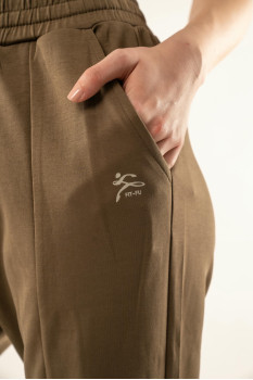 بنطلون نسائي قطني (زيتي)