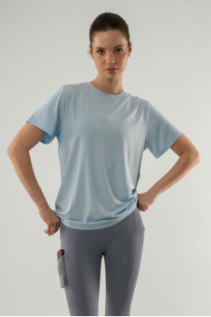 woman gym tshirt - blue