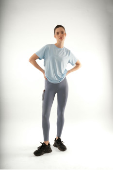 woman gym tshirt - blue