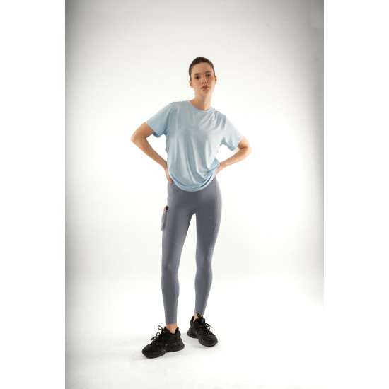 woman gym tshirt - blue